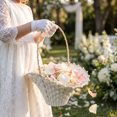 Wedding flower girl basket 24cm x 17cm | Floristik24.co.uk