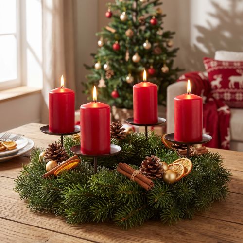 Product Candle Holder Brown Ø10cm 4 pcs