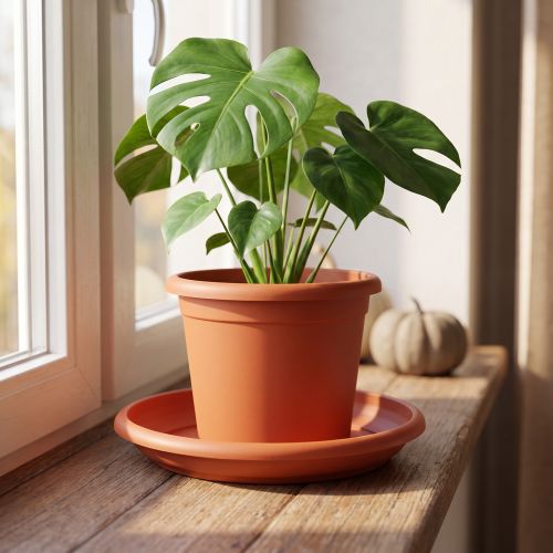 Coaster "Linda" Ø28cm terracotta | Floristik24.co.uk