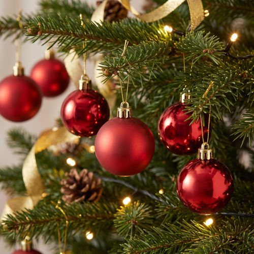 Christmas ball plastic red Ø6cm 12 pcs | Floristik24.co.uk