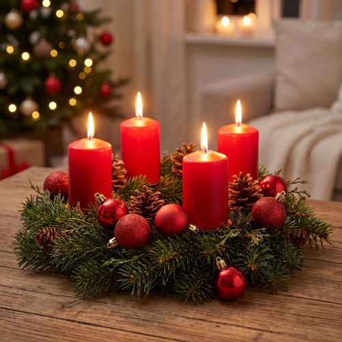 Mini Christmas ball red Ø3cm 14 pcs | Floristik24.co.uk
