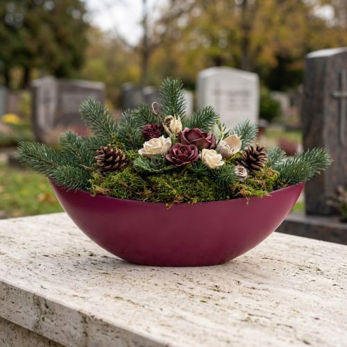 Plant boat decorative bowl bowl Berry 38.5cm×12.5cm×13cm | Floristik24.co.uk