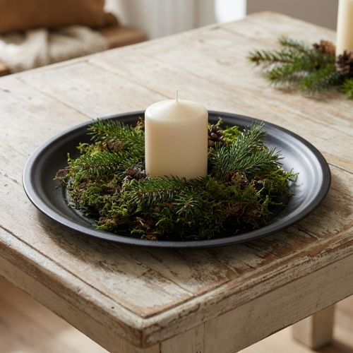 Product Decorative plate metal bowl decorative plate anthracite Ø26cm 2pcs