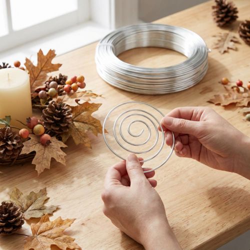 Aluminum wire 2mm silver 60m 500g - craft wire, florist wire, model making, jewelry design | Floristik24.co.uk