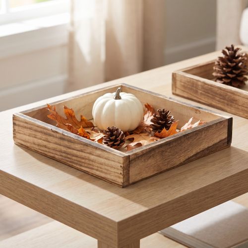 Wooden tray, rustic design,