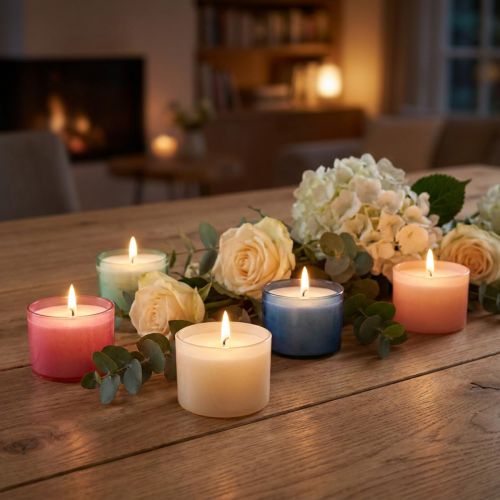 Colorlights tealights pastel assorted burning time 8h 40 pcs | Floristik24.co.uk