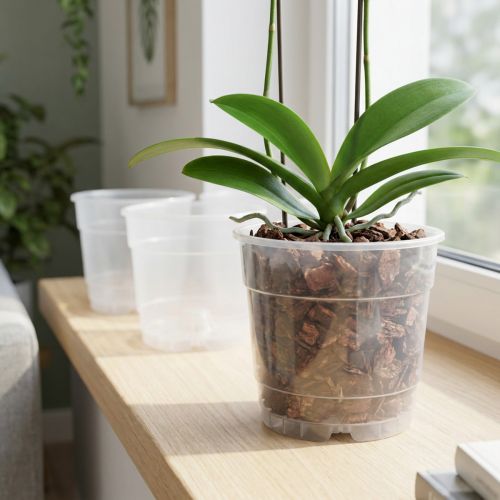 Plant pot for orchids Ø12cm transparent 10pcs | Floristik24.co.uk