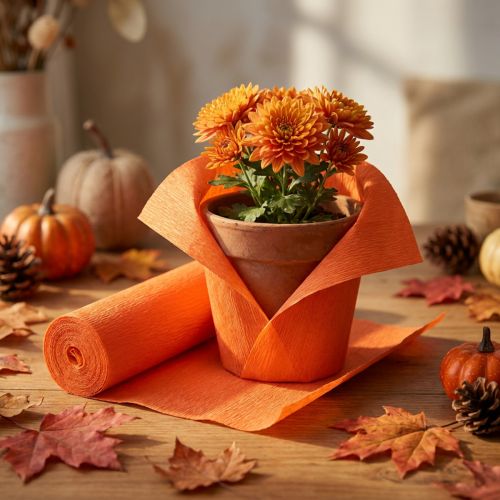 Florist crepe paper orange