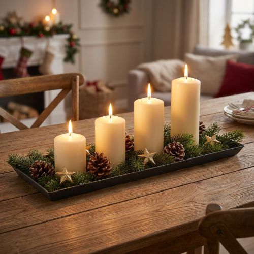 Decorative tray anthracite 43cm x 12cm | Floristik24.co.uk