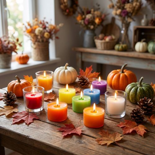 Tealights colored Ø38mm 40 pcs | Floristik24.co.uk
