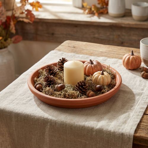 Coaster, bowl made of ceramic, terracotta clay Ø13.5cm | Floristik24.co.uk