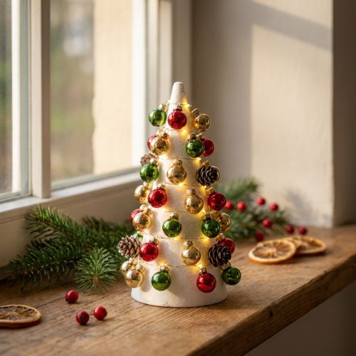 Styrofoam cone white 14cm x 7cm 10 pcs | Floristik24.co.uk