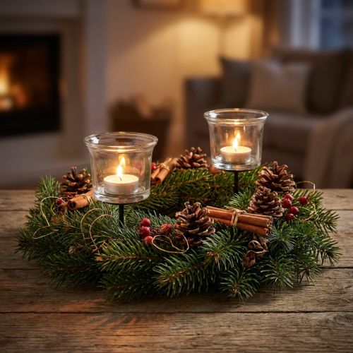 Candle holder for tealight glass clear Ø6cm H10cm 2pcs | Floristik24.co.uk