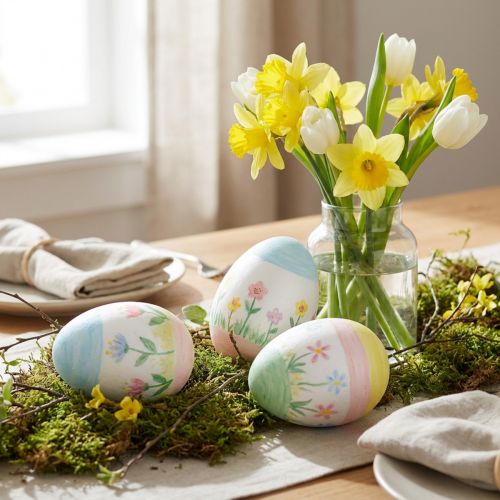 Styrofoam eggs 15cm 5pcs | Floristik24.co.uk