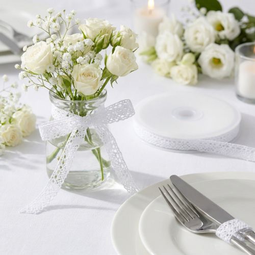 Decorative ribbon decorative lace ribbon wedding W16mm L20m | Floristik24.co.uk