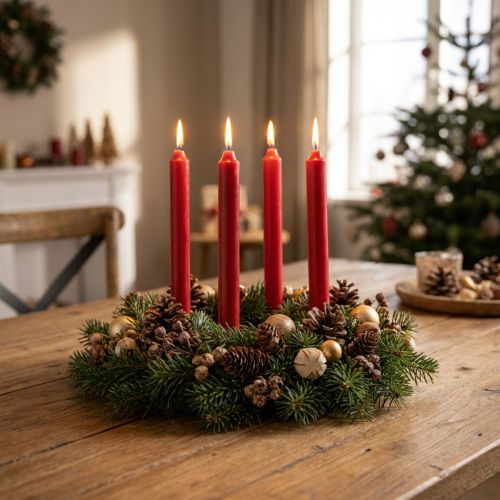 Taper Candles Red Candles Candle Decoration Christmas Ø21/170mm 6 Pcs | Floristik24.co.uk