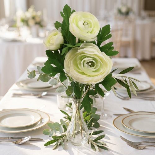 Artificial flowers Ranunculus artificial garden flowers white 34cm | Floristik24.co.uk