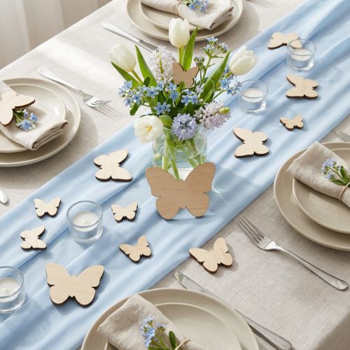 Scattered decoration butterflies Wooden decoration butterflies 2.5-6.5cm 29 pieces | Floristik24.co.uk