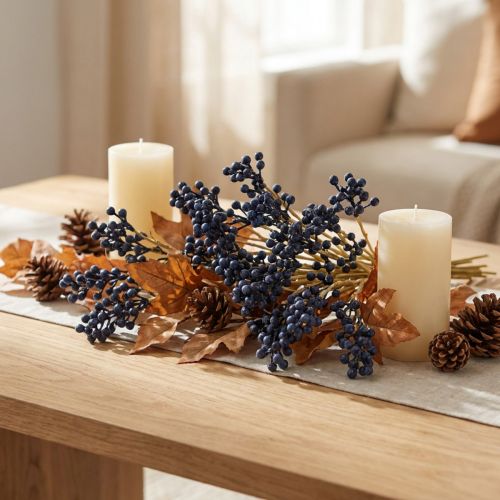 Artificial Berries Blue Artificial Plants 28cm 12 pcs in bunch | Floristik24.co.uk