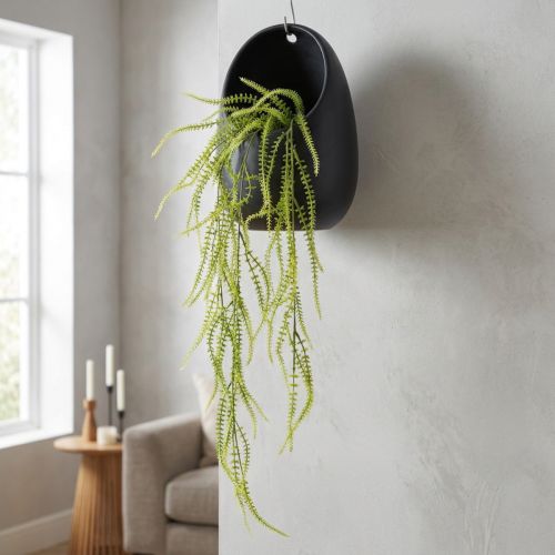 Product Green bristle millet artificial plant for elegant hanging decorations, stylish room accents, 114cm