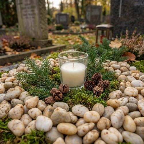 River pebbles natural cream 3-5cm 1kg | Floristik24.co.uk