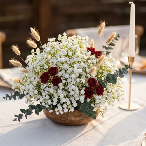 White Gypsophila artificial L30cm 12pcs | Floristik24.co.uk