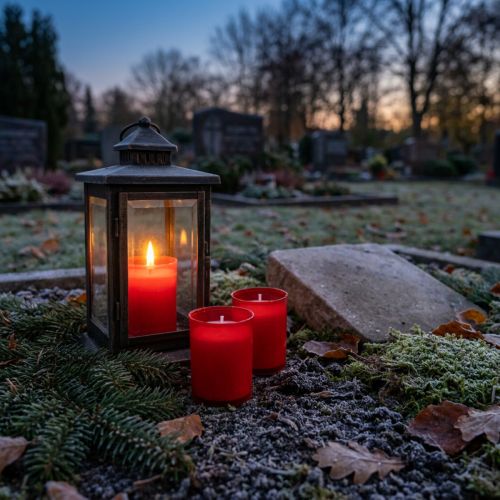 Product Refill candle for grave light refill insert grave lamps red 20 pcs