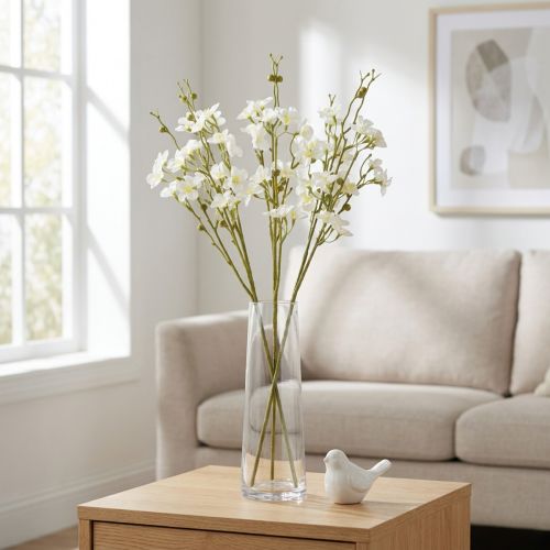 Cherry Blossom Branches Artificial Cherry Blossoms White 75cm 3 pcs | Floristik24.co.uk