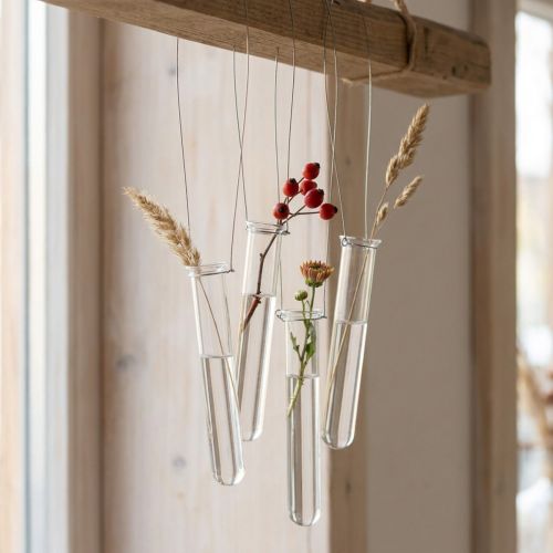 Test tube decorative glass for hanging mini vase Ø2.4cm H22.5cm | Floristik24.co.uk