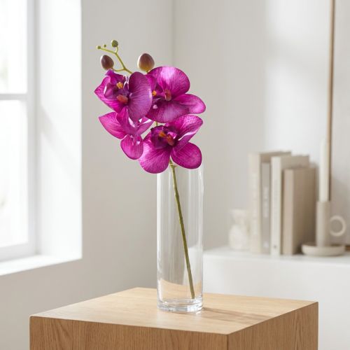 Orchid Artificial Phalaenopsis 4 Flowers Fuchsia 72cm | Floristik24.co.uk