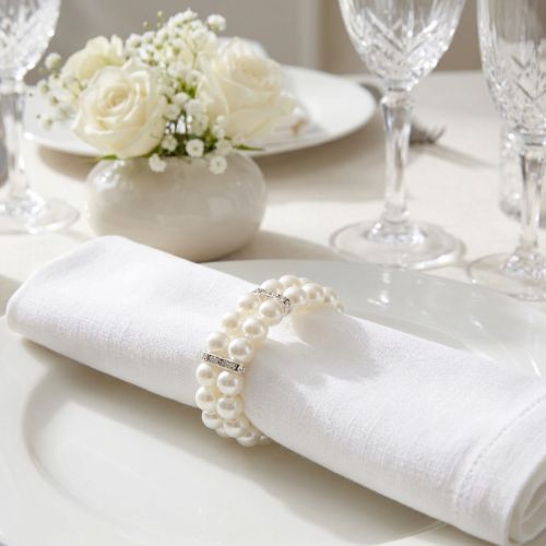Pearl ribbon ivory decorative pearls Ø6cm | Floristik24.co.uk