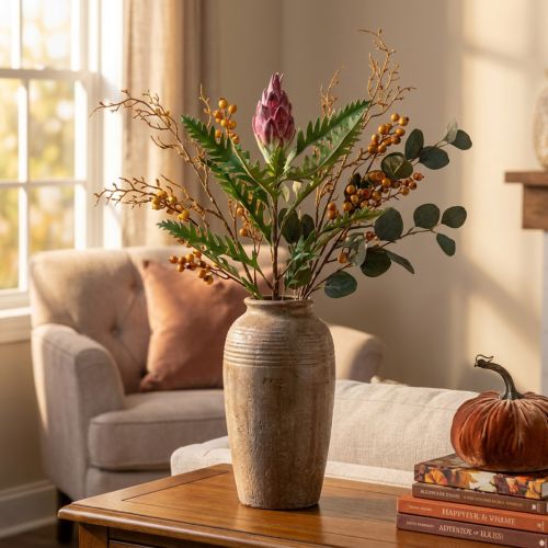 Artichoke Artichoke Pink Artificial Plants Deco Autumn H68cm | Floristik24.co.uk