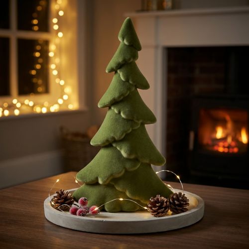 Artificial Christmas tree fir tree green flocked 45cm | Floristik24.co.uk