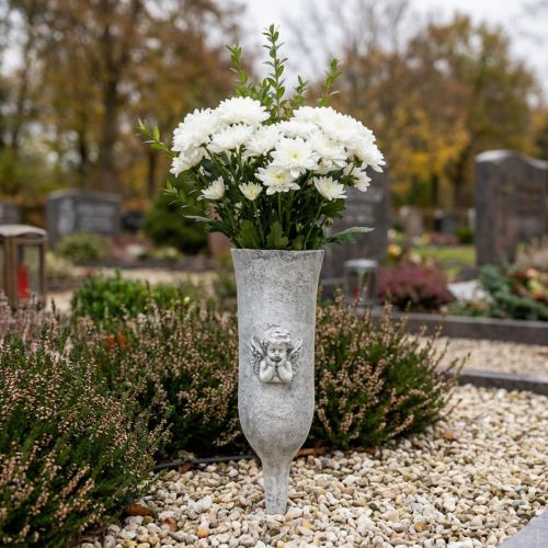 Grave vase polyresin angel