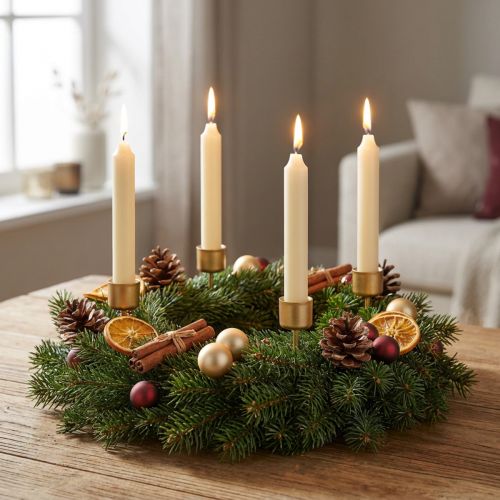 Stick candle holder matt gold Ø22mm H10.5cm 12 pcs | Floristik24.co.uk