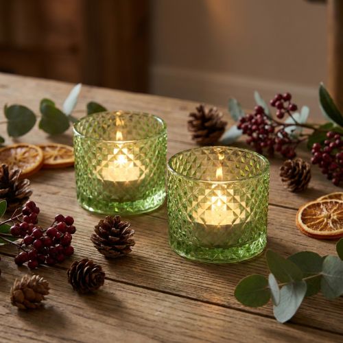 Green Glass Decorative Bowl