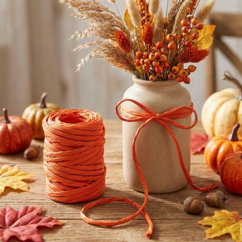 Paper cord 6mm 23m Orange | Floristik24.co.uk