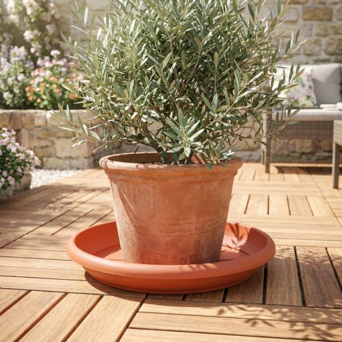 Coaster "Linda" Ø44cm terracotta | Floristik24.co.uk