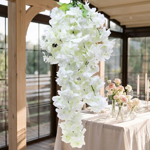 Cherry blossom branch with 5 branches white artificial 75cm | Floristik24.co.uk