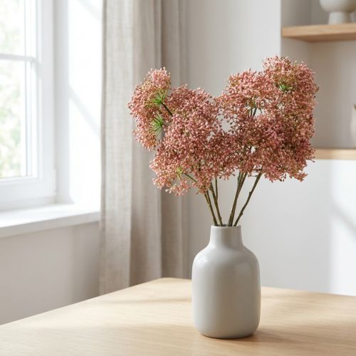 Elderberry artificial pink blossom branch 52cm 4pcs | Floristik24.co.uk