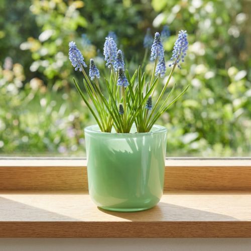Glass pot Ø7,8cm H8cm Mint green | Floristik24.co.uk