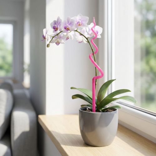 Orchid stake, plastic, pink, support, orchid plant stake, H64cm | Floristik24.co.uk