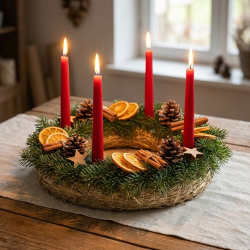 Straw wreath base, 35cm, set of 2, door wreath, Advent wreath | Floristik24.co.uk