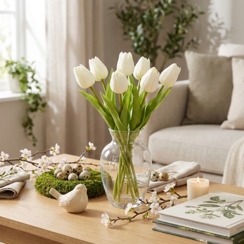 Artificial Tulip, Realistic Decoration, Durable Artificial Flower for Home, 21cm, 6 Pieces | Floristik24.co.uk