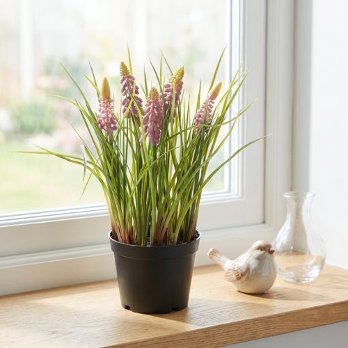 Artificial hyacinth plant in a pot, perfect decoration for home and office, 26cm | Floristik24.co.uk