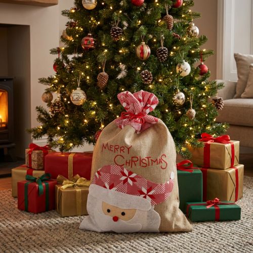 Jute bag, jute bag Christmas, gift bag large 50×35cm | Floristik24.co.uk