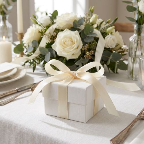 Decorative ribbon gift ribbon cream ribbon selvedge 15mm 3m 10 pcs | Floristik24.co.uk