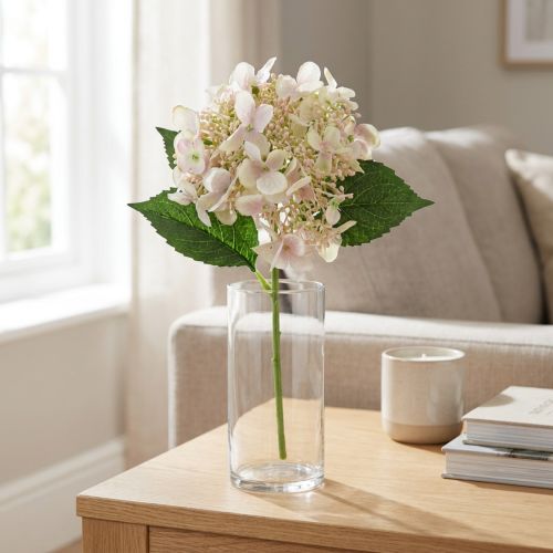 Hydrangea artificial cream garden flower with buds 52cm | Floristik24.co.uk