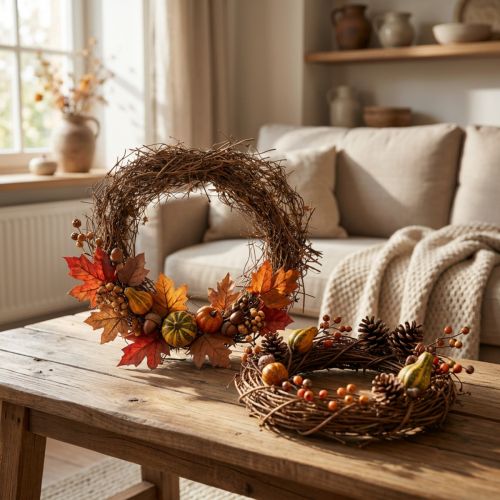 Natural grapevine wreath Ø15cm, set of 10 - Ideal for autumn, Christmas, Easter and funeral decorations | Floristik24.co.uk
