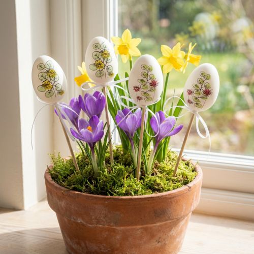 Easter eggs plastic Easter decoration plant plugs H6cm 12 pieces | Floristik24.co.uk